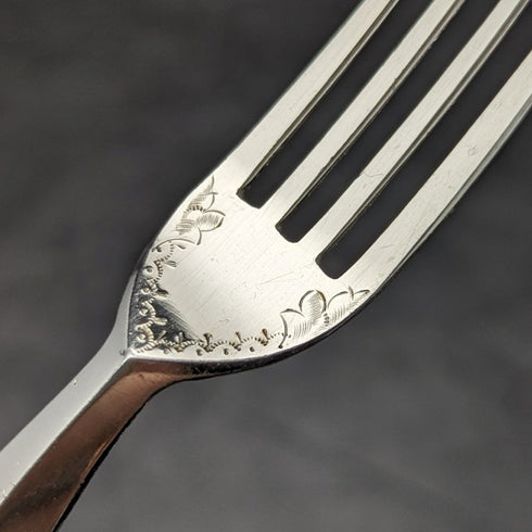 1868 年英國古董銀盤餐具套裝 6x2 桃花心木盒裝